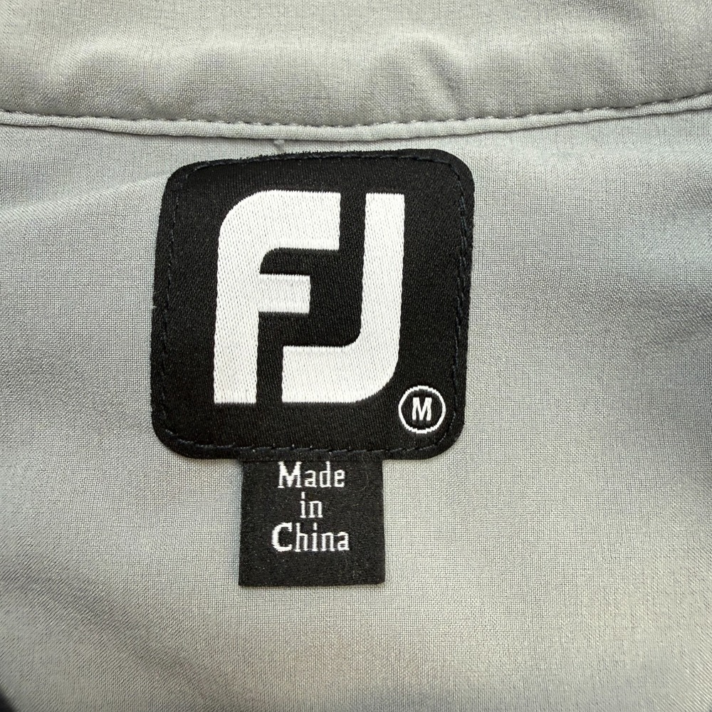FootJoy Sweater Mens Medium 1/4 Zip Pullover Golf Navy Blue Pique Knit Fleece - Picture 4 of 10